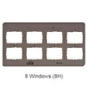 GreyLight Film Mounts Plastic/Grey 2 Rows, 8 Window Horizontal, Size 2, box
