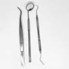 Infection ControlHouse Brand Basic 3-Piece Examination Set. Includes 1 Oral Mirror, 1 Probe