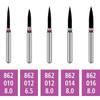 Infection ControlHouse Brand FG 862.014 Coarse, Flame, Single Use Diamond Bur, 10/Pk