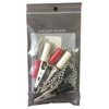 Infection ControlHouse Brand Bib Clip - metal chain, Assorted colors: Red, Black and White, 3/pk