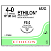 Ethicon Ethilon 4/0, 18' Black Monofilament Non-Absorbable Nylon Suture, 12/Box