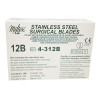 Miltex #12B Sterile Stainless Steel Surgical Scalpel Blade, Box of 100 blades