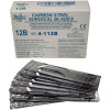 Miltex #12B Sterile Carbon Steel Surgical Scalpel Blade, Box of 100 blades