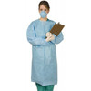 Defend Blue Full Length, Fluid-Resistant Tie Back Protective Gowns with Waist