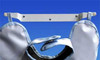 Palmero Economy Apron Hanger, White-coated stainless steel hanger. Not for use