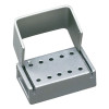 Palmero 10-Hole Combo Anodized Aluminum Bur Block. Holds 10 Burs