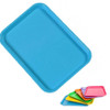 Plasdent Set-up Tray Flat Size B (Ritter) - Neon Blue, Plastic, 13 3/8' x 9