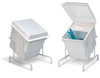 E-Z Storage Tub White with Clear Cover 5-1/4'L x 4-1/4'W x 4-3/4'H (inside)