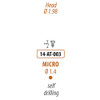 Screws and Tacks 1.4 mm x 3 mm, Micro Auto-Screw