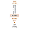 Screws and Tacks 1.4 mm x 12 mm, Micro Auto-Screw
