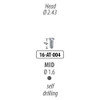 Screws and Tacks 1.6 mm x 4 mm, Mid Auto-Screw