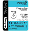 Perma Sharp Suture 5-0 Polypropylene T-28 Blue 18" Monofilament 12/Box (PSN8756P)