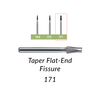Carbide Burs. FG-171 Taper Flat-End Fissure. 10 pcs.