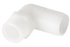 1/2" MPT x 3/4" Barb Elbow Adapter, Plastic