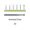 Carbide Burs. RA-35 Inverted Cone. Pack of 100/Bag