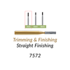 Carbide Burs. FG-7572 12 blades, Straight Finishing T&F, Pack of 100/Bag