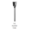 Buffalo Dental, Inverted Cone (73C) Dual Cut Regular HP Carbide Bur, 18060