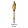 Buffalo Dental, Flame (81A/61A) TNT-Coated Dual Cut Regular HP Carbide Bur, 81A-GOLD