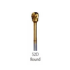 Buffalo Dental, Round (52D) TNT-Coated Dual Cut Fine HP Carbide Bur, F-52D-GOLD