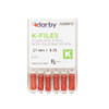 K-Type Files, 21mm, #25, 6/Pkg