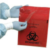 Infectious Waste Bags, 12" x 14", 2.6 Qt., 100/Box, Red