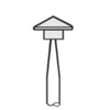 Shofu, Dura-White Stones, 12/Pack, HP, Shape KN3, ISO #070, 0206