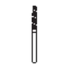 Microcopy, NeoDiamond Diamond Bur Friction Grip Coarse Spiral Round End Taper 8114.8C, 25/Pack, ND81148C
