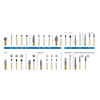 Mark3, Carbide Burs T&F 7406 100/Pack, Cargus, 100-385523