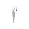 Miltex, Von Graefe Iris Forceps, 2-7/8, Curved, Serrated, 18-818
