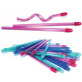 SafeBasics 6' Saliva Ejectors Clear Pink w/ Pink Tip 105/Pk. Easily shapes Dental Wholesale Direct