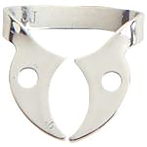 Rubber Dam Clamps (Ivory). Wingless General purpose lower, square teeth