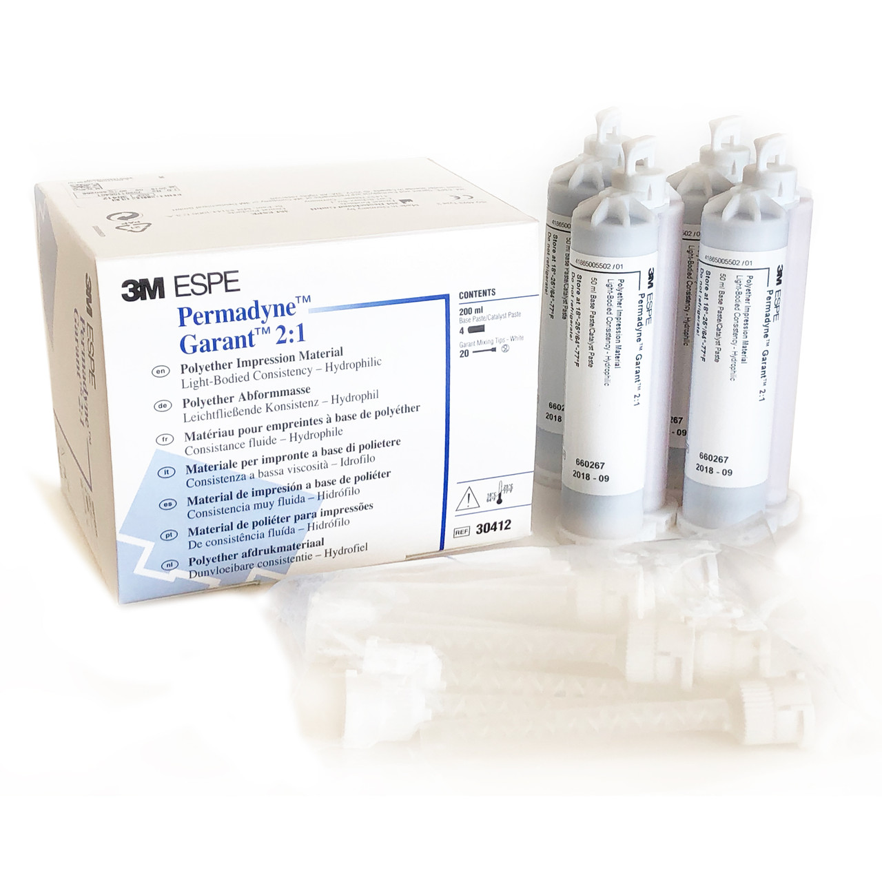 Polyether Dent Permadyne Garant 2:1 EXPORT PACKAGE - Light Body Polyether Impression ...