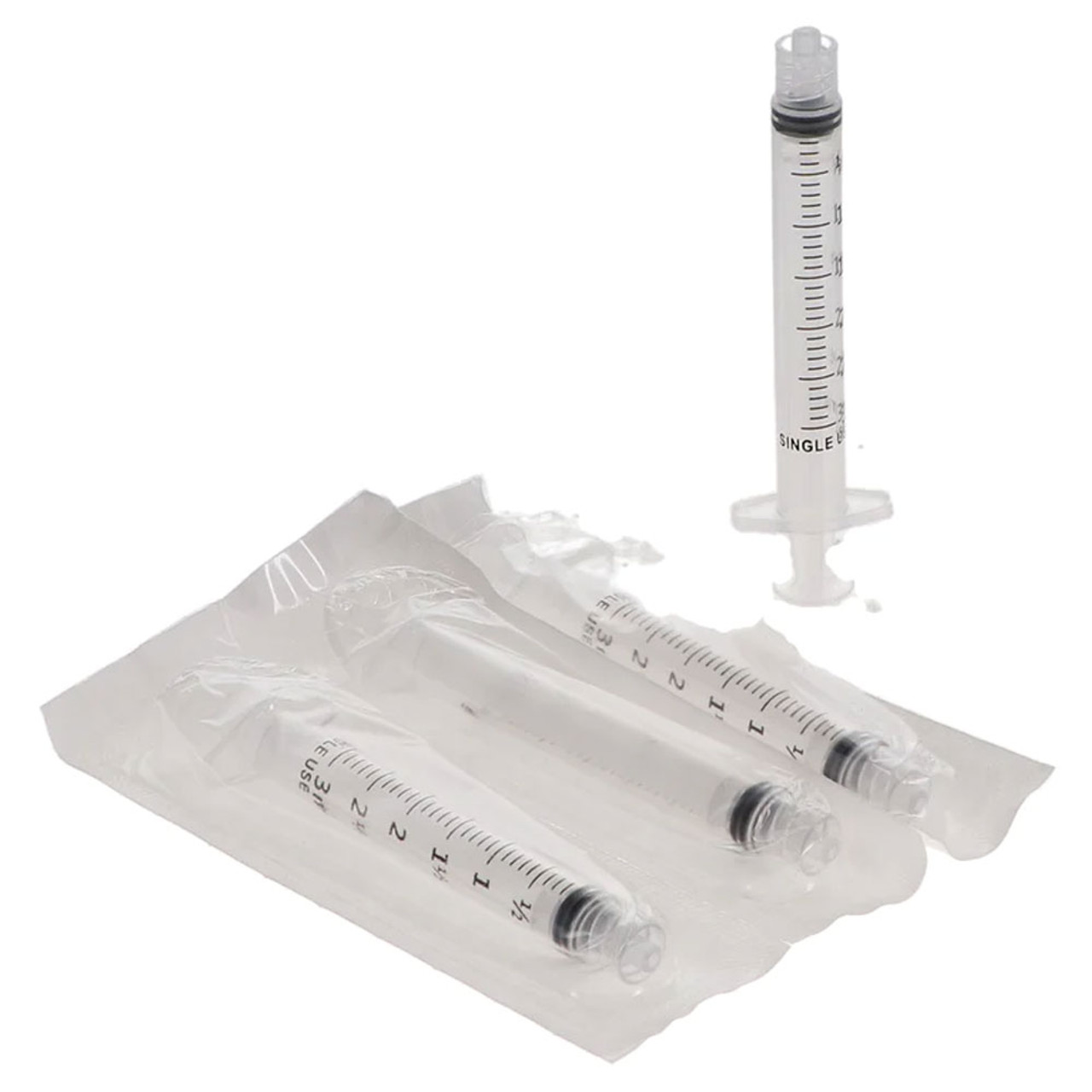 House Brand 3cc Luer Lock disposable syringes for flushing and