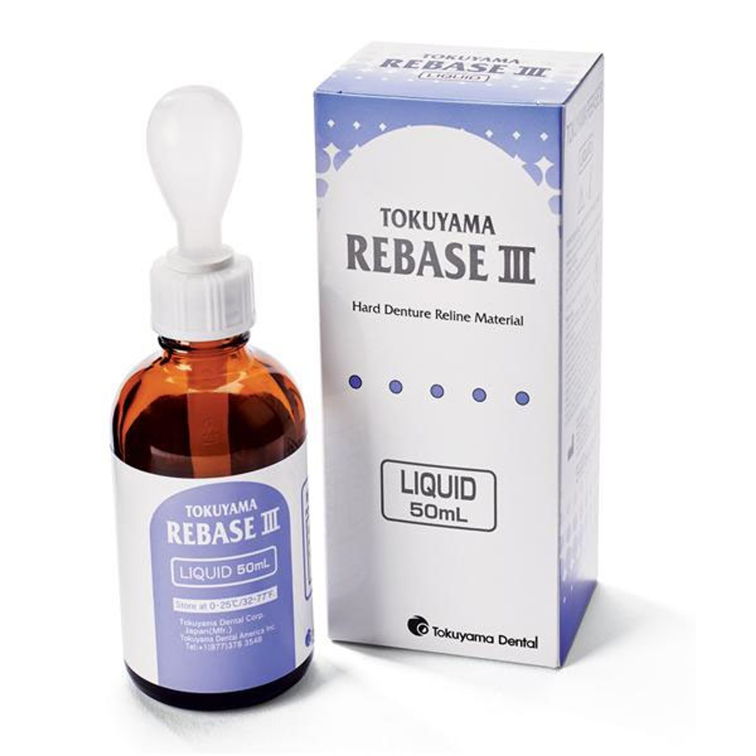 Rebase III Hard Denture Reline Material Liquid, 50 mL Bottle Dental