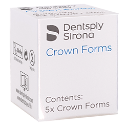 Crown Forms, Clear, Celluloid. 5/Pack. B1, Large, Left Cuspid