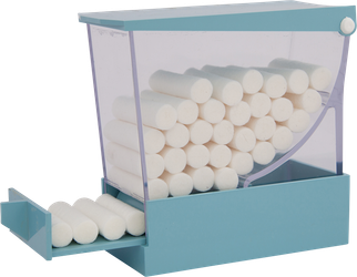 Cotton Roll Dispenser Deluxe Blue