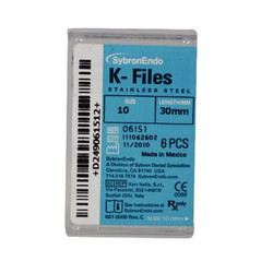 K-Files 30mm Assorted #45-80 6/Pk  (SybronEndo)