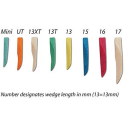 Sycamore Wedges. 13 mm, Yellow 400/Pk