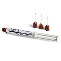 MARK3 Temporary Cement Clear NE - 5ml Automix Syringe, 10 Mixing Tips