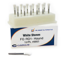 Cargus RD1 round FG (friction grip) Arkansas stone (aluminum oxide) finishing