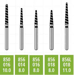 Alpen x1 FG #850.016 TurboCut Grit, Round End Taper, Single Use Diamond Bur