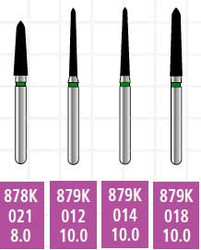 Alpen x1 FG #878K.021 Coarse Grit, Curettage/Pointed Taper Single Use Diamond