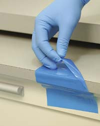 Crosstex 4' x 6' Barrier Film BLUE with Finger Lift Edge. Roll of 1200 Sheets