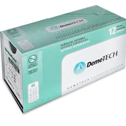 DemeTECH 4/0, 18' Black Nylon Sutures with DFS-2 Circle Reverse Cutting needle