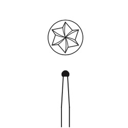 Midwest RA #4 Round Carbide Bur for slow speed latch, clinic pack of 100 burs