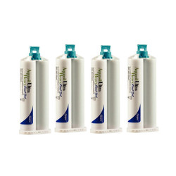 Aquasil Ultra Heavy (Light Green) Fast set, 4 - 50 mL Cartridges and 12 Mixing Tips