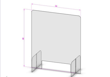 Infection ControlProtective Sneeze Guard Clear Plexiglass Shield