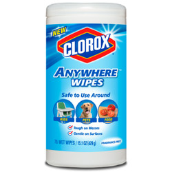 Clorox Anywhere Wet 75 Wipes, Kids, Pet, Food Safe, Bleach-Free And Fragrance-Free