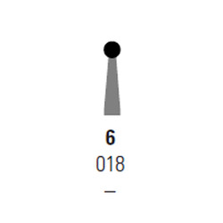 House Brand #6 LA (Right Angle) Latch Round Carbide Bur. Package of 10 Burs
