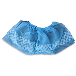 House Brand Antislip Shoe Covers, Universal Size - Blue, 100/Pack. Disposable
